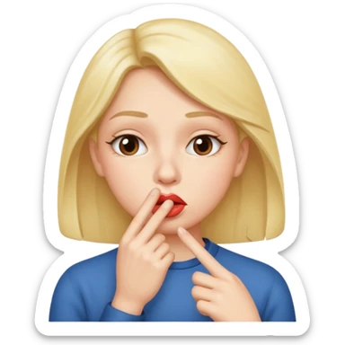 add-a-finger-in-front-of-the-pursed-lips-to-clearly-show-the-shushing-gesture sticker