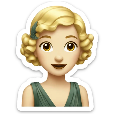 Art deco girl sticker