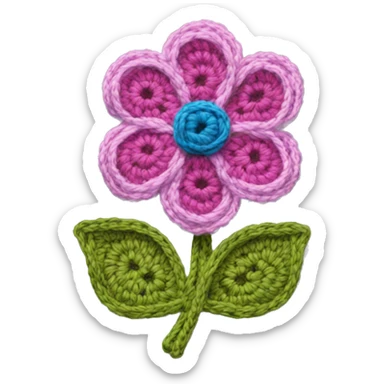 Crochet flowers  sticker