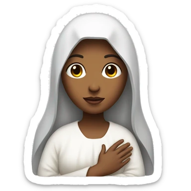 Maria mother of Jesus with Jesus in hands white skin sticker