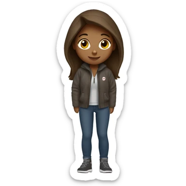 Brown haired girl, wearing Carhartt and Lululemon sticker