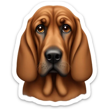 brown bloodhound sticker