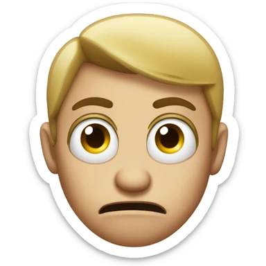 really pissed off rolling eyes face sticker