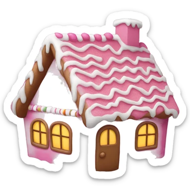 Pink gingerbread house  sticker