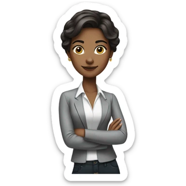 Rich Brunette girl sticker