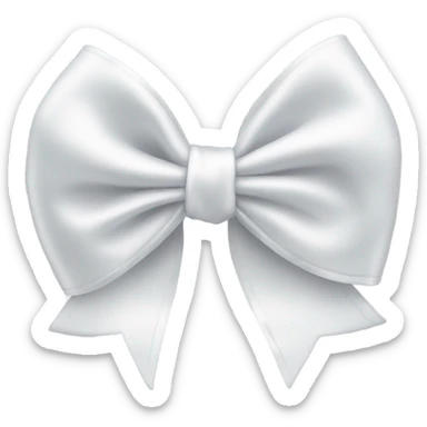 white satin bow sticker