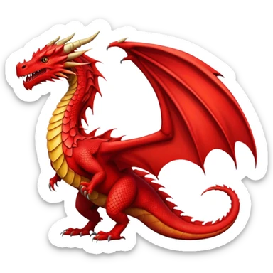 red Dragon Full Body sticker