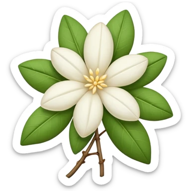 dry indian jasmine without leaf in emoji format sticker