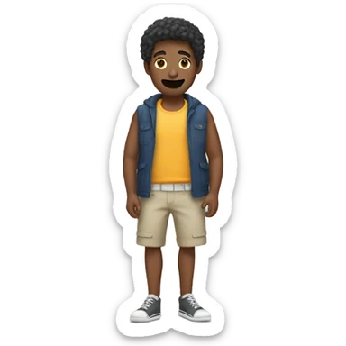 Man wearing shorts sticker