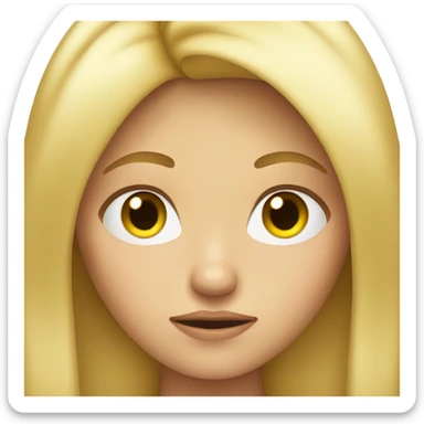 Blond Girl who Looks annoyed sticker