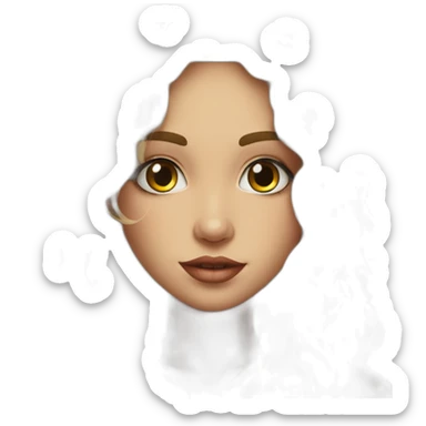 Rubia rizos hippie piercing nariz sticker