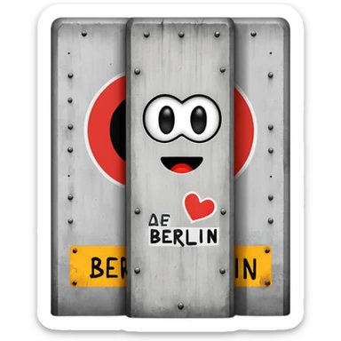 berlin wall long sticker