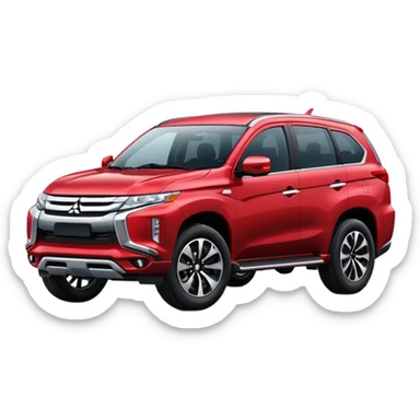 Mitsubishi SUV in red sticker