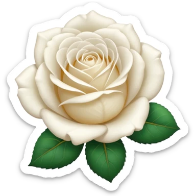 white rose, without green leaves, just flower sticker