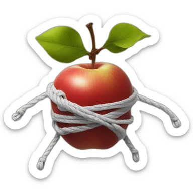 shibari apple sticker