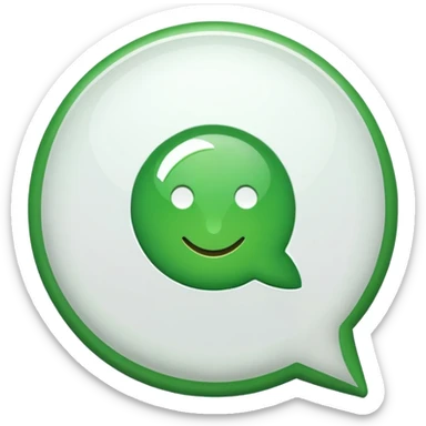 white speech bubble emoji containing green check mark emoji sticker