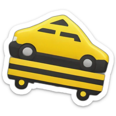 transit danger yellow symbol sticker