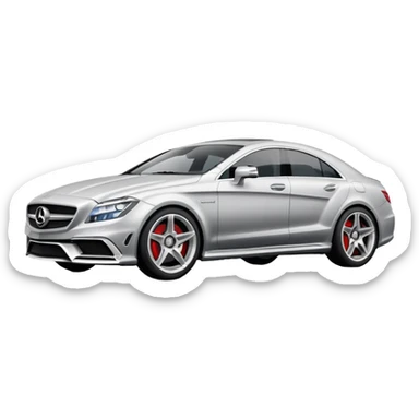 light silver cls63s 2016 sideways sticker