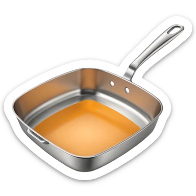 square flat kitchen pan sticker