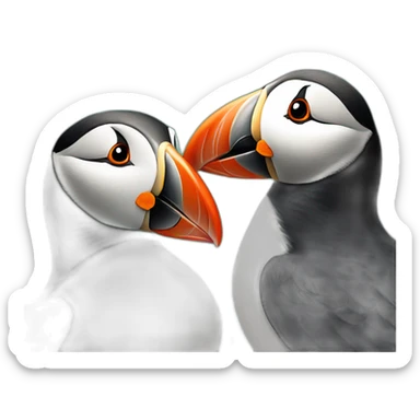 Puffins in love sticker