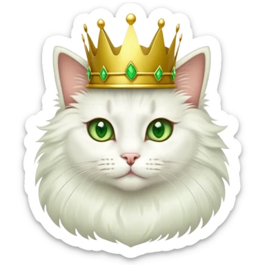 Cat wearing a crown sticker