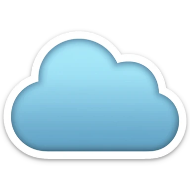 Emoji estilo iPhone nublado o nubes sticker