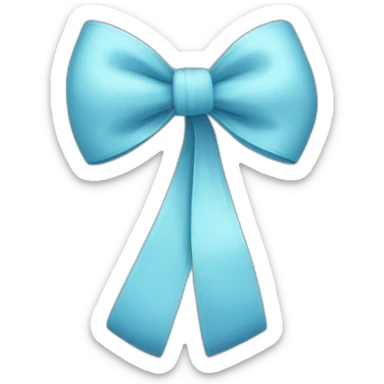 baby blue bow sticker