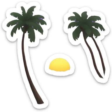 Sunset sticker