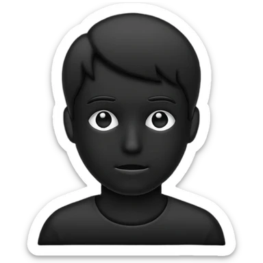 completely flat black silhouette sticker