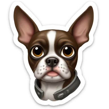 brown boston terrier world war 2 fighter pilot sticker