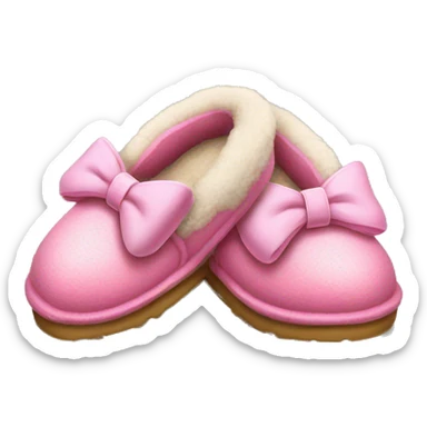 Uggs slippers pink bow sticker