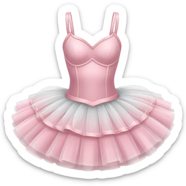 white fluffy ballerina tutu sticker