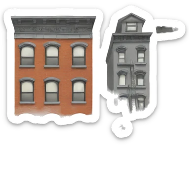 New York City buildings  sticker