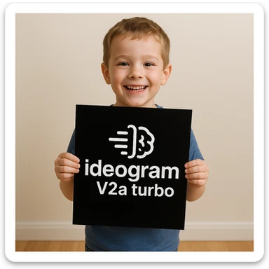 make image of a child holding a poster of this image sticker