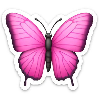 pink butterfly sticker