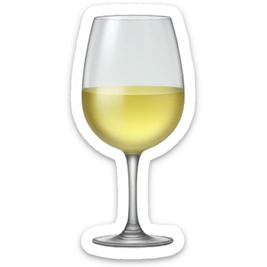 White wine in a glass sticker