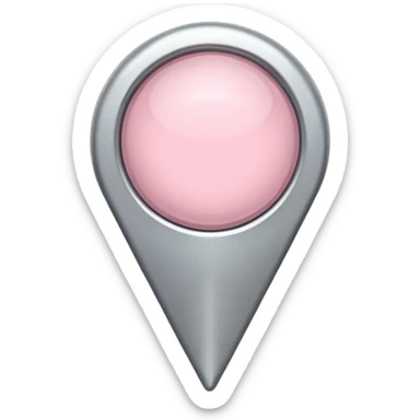 soft-edged light pink location pin no face sticker