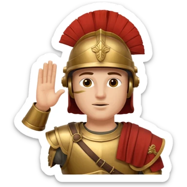 an ancient roman republic soldier doing a nazi salute sticker