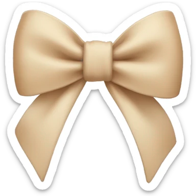 Beige Bow sticker