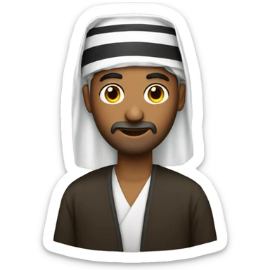 man wearing tallit over his head sticker