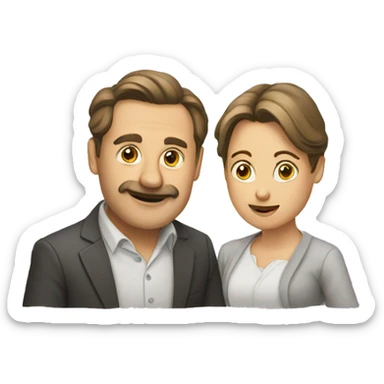 deux salariés qui se disputent sticker