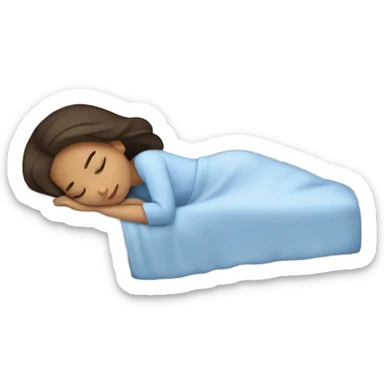 sleeping woman brunette with zzz sticker