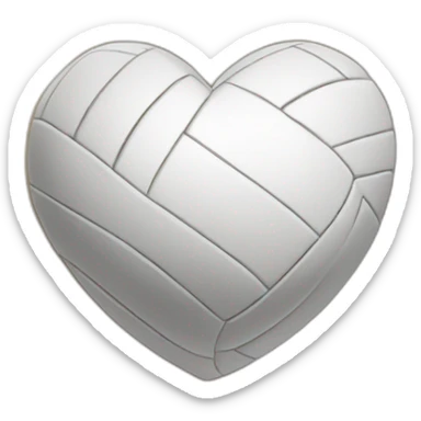 heart volleyball sticker