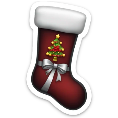 Gothic Christmas stocking sticker