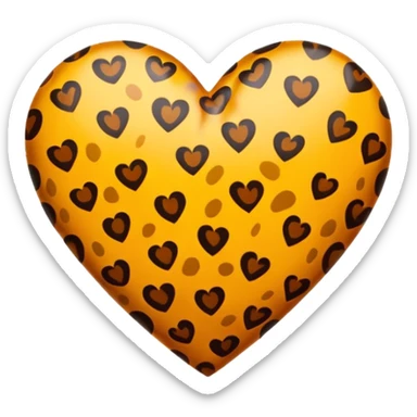 Un cuore leopardato sticker