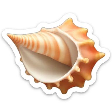 conch shell sticker