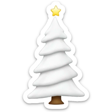White Christmas tree  sticker