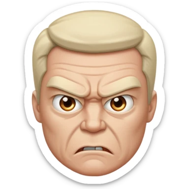 depressed angry man  sticker