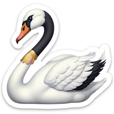 White swan sticker