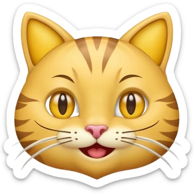 combine 😘, 😺, yellow face sticker